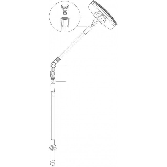 Удлинитель с шарниром для водопроводящей ручки Gardena 53 см для Cleansystem (05556-20) фото 2