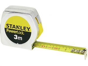 Рулетка измерительная Powerlock® длиной 3 м, шириной 12,7 мм в хромированном пластмассовом корпусе STANLEY 0-33-238 фото 1
