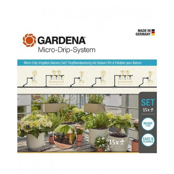 Комплект полива Gardena Micro-Drip-System Balcony Set на 15 растений (13401-20) фото 3