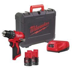 Дрель-шуруповёрт аккумуляторная бесщёточная MILWAUKEE M12 BLDDRC-202С (40Нм) (ЗУ+2акк.Х2Ач+кейс) фото 1
