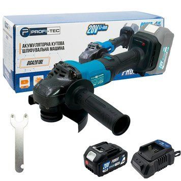 Акумуляторна кутова шліфувальна машина PROFI-TEC DGA201BL POWERLine фото 1
