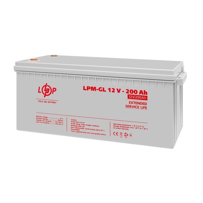 Акумулятор гелевий LogicPower LPM-GL 12V - 200 Ah 4156 фото 3