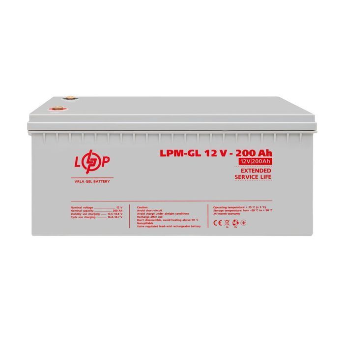 Акумулятор гелевий LogicPower LPM-GL 12V - 200 Ah 4156 фото 2