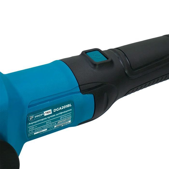 Аккумуляторная угловая шлифовальная машина PROFI-TEC DGA201BL POWERLine фото 9
