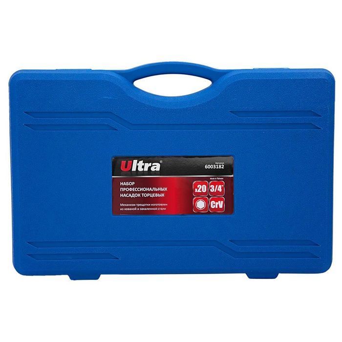 Набор насадок торцевых Ultra 3/4" 20 шт CrV (6003182) фото 6