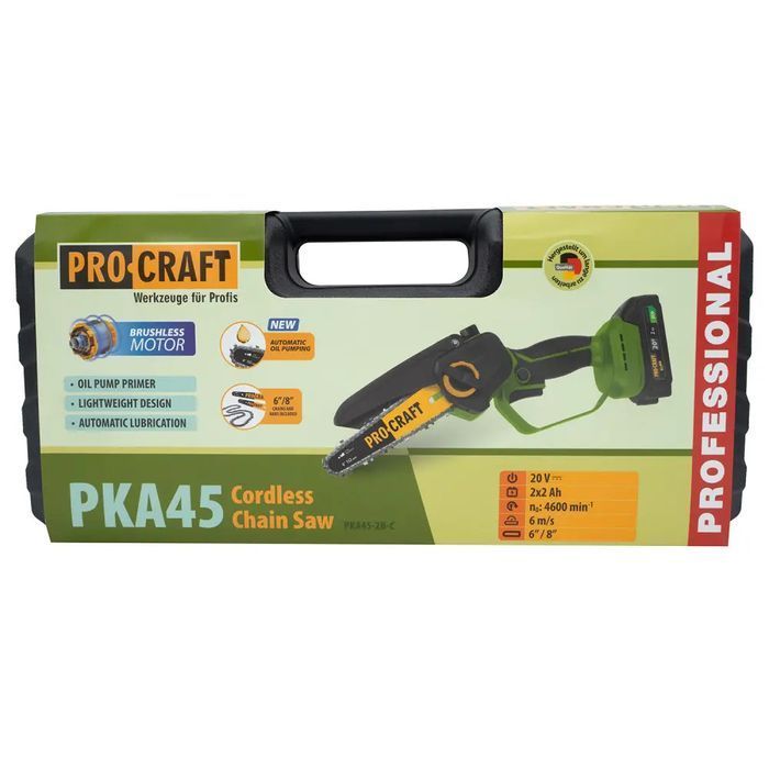 Пила цепная аккумуляторная PRO-CRAFT PKA-45 (BMC) (с 2 АКБ) кейс фото 15