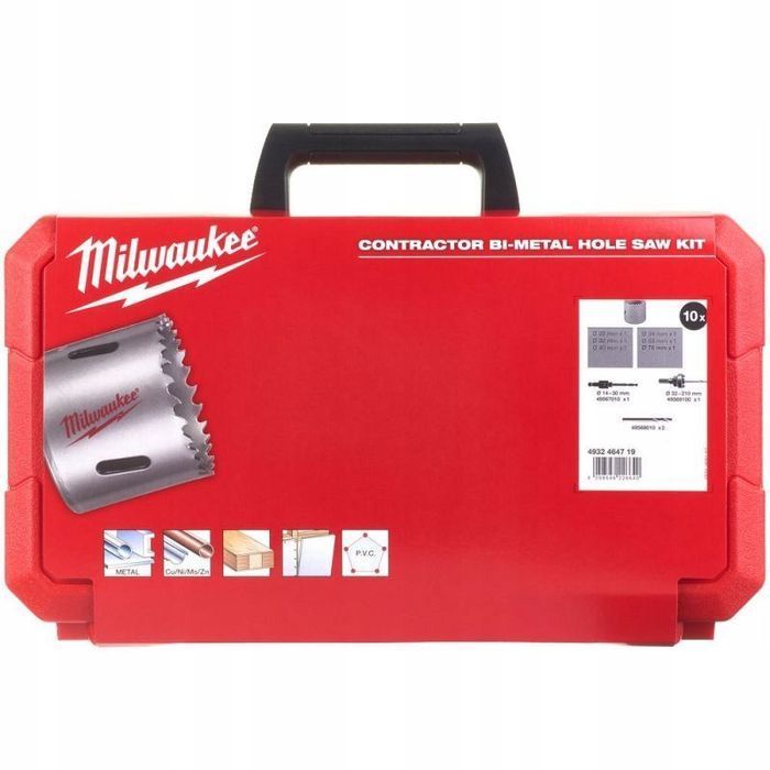 Набор коронок Holesaw BiM Contractor Set 1-(10шт.) , пластиковый кейс фото 2