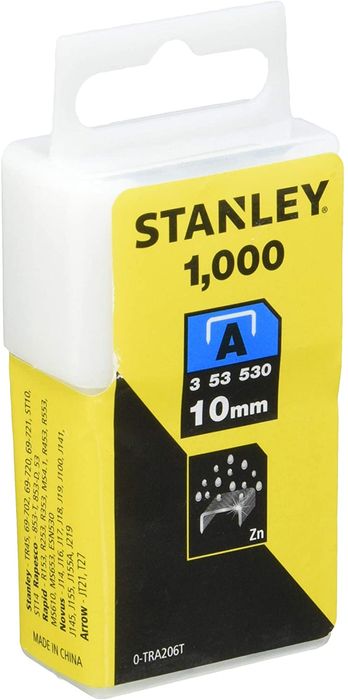Скобы тип А высотой 10 мм, для степлера ручного Light Duty, в упаковке 1000 шт STANLEY 1-TRA206T фото 1