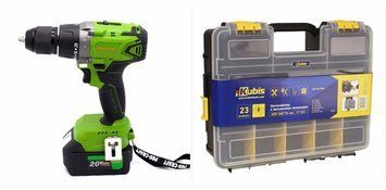 Набор шуруповерт Procraft Industrial PA18BL Extra + организатор для инструмента Kubis 09-00-0151 фото 1