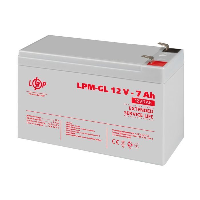 Акумулятор гелевий LogicPower LPM-GL 12V - 7 Ah 6560 фото 3