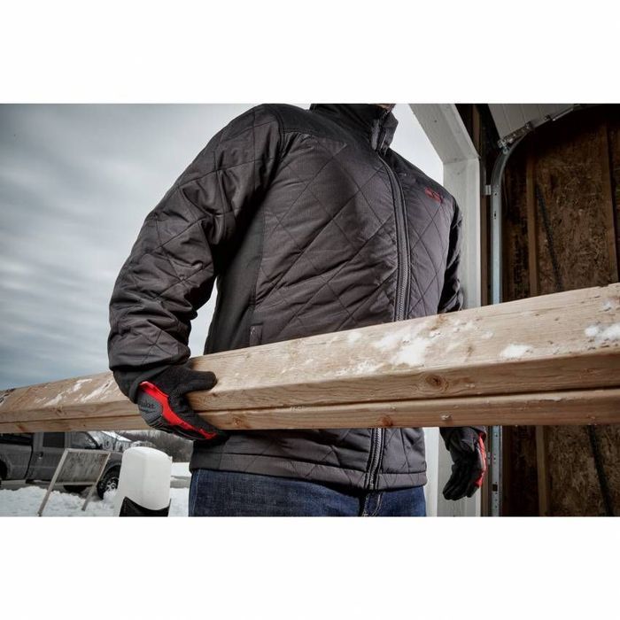 Куртка с электроподогревом премиальная MILWAUKEE M12 HJP-0 черная (размер XXL) фото 6