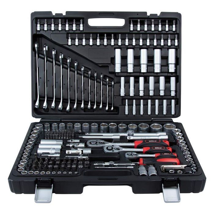 Набор насадок торцевых и бит Ultra 1/4" 3/8" 1/2" 216 шт CrV (6003262) фото 2