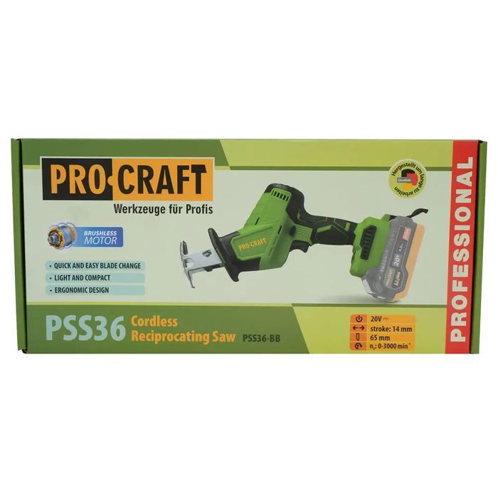 Аккумуляторная сабельная пила Procraft PSS36 (без акб и зу) фото 11