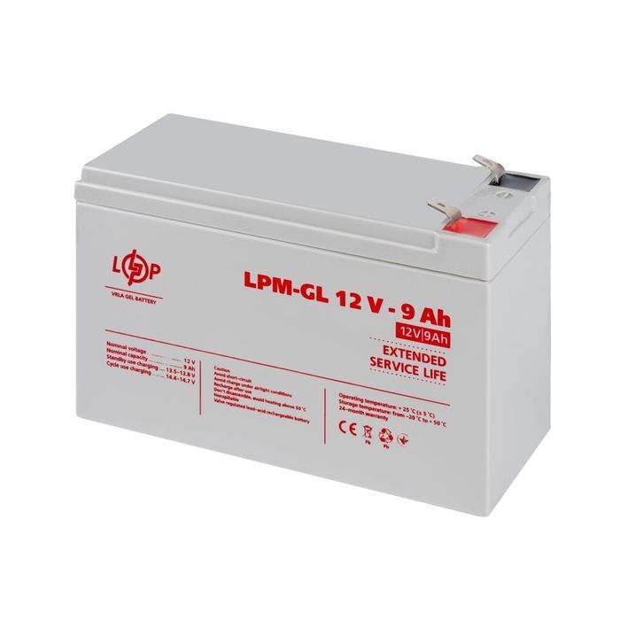 Акумулятор гелевий LogicPower LPM-GL 12V - 9 Ah 6563 фото 4