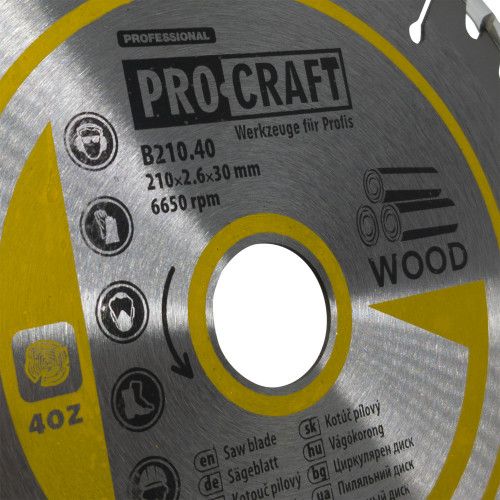 Пильный диск Procraft B210.40 40T (по дереву) фото 2