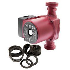 Насос циркуляционный 100Вт Hmax 6м Qmax 50л/мин &Oslash;1&frac12;" 180мм бордо + гайки &Oslash;1" WETRON LР525&ndash;6/180В (774232) фото 1