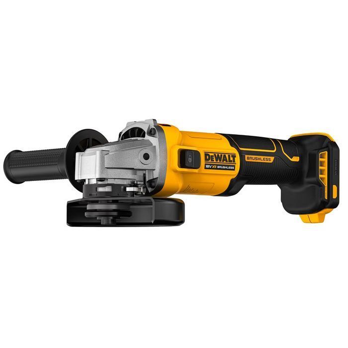 Шліфмашина кутова акумуляторна безщіткова DeWALT, 18В XR Li-lon , d=125 мм, 9000 об/хв, повзунковий (клавішний) вимикач, вага 1.61 кг, без акумулятора і зарядного пристрою фото 2