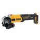 Шліфмашина кутова акумуляторна безщіткова DeWALT, 18В XR Li-lon , d=125 мм, 9000 об/хв, повзунковий (клавішний) вимикач, вага 1.61 кг, без акумулятора і зарядного пристрою