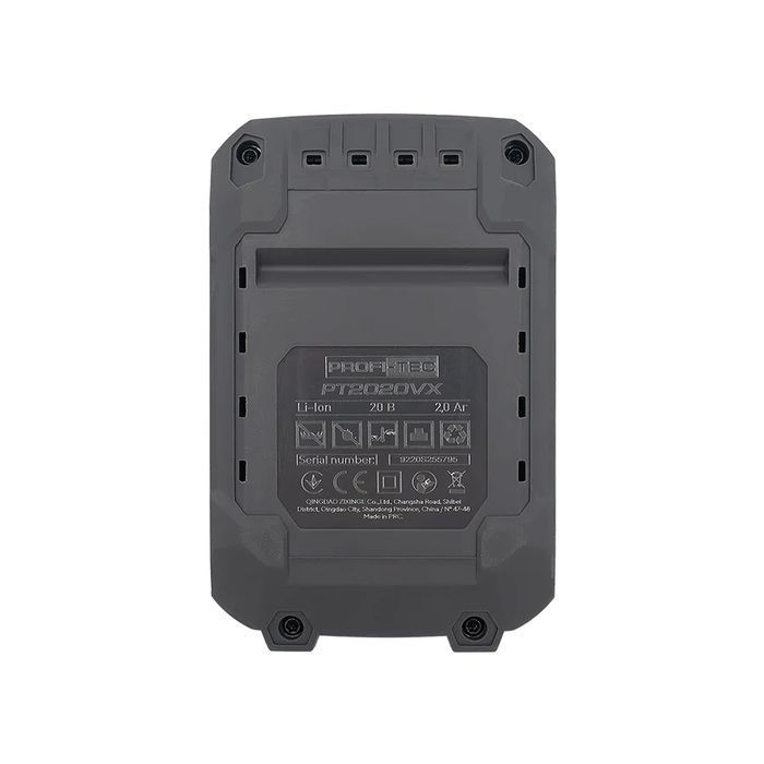 Аккумуляторная батарея PROFI-TEC PT2020VX (20 В / 2.0 Ач, высокотоковая, с индикатором) фото 5