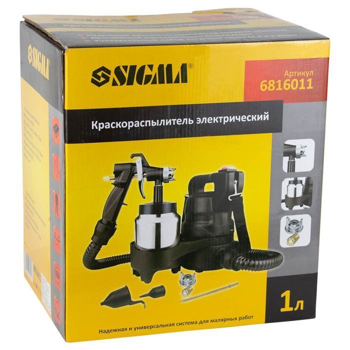 Краскораспылитель электрический 450Вт 1.4/1.8мм HVLP (маляр) SIGMA (6816011) фото 9