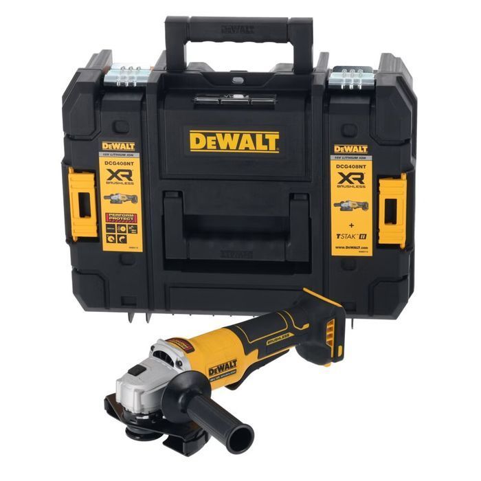 Шліфмашина кутова акумуляторна безщіткова DeWALT, 18В XR Li-lon , d=125 мм, 9000 об/хв, лопатковий (педальний) вимикач, вага 1.61 кг, без акумулятора і зарядного пристрою, TSTAK фото 8