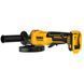 Шліфмашина кутова акумуляторна безщіткова DeWALT, 18В XR Li-lon , d=125 мм, 9000 об/хв, лопатковий (педальний) вимикач, вага 1.61 кг, без акумулятора і зарядного пристрою, TSTAK