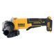 Шліфмашина кутова акумуляторна безщіткова DeWALT, 18В XR Li-lon , d=125 мм, 9000 об/хв, лопатковий (педальний) вимикач, вага 1.61 кг, без акумулятора і зарядного пристрою, TSTAK