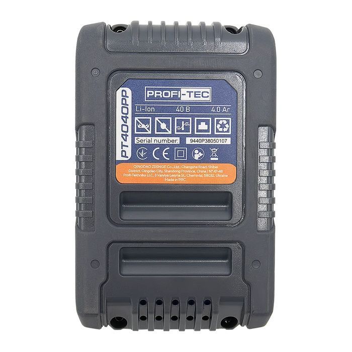 Аккумуляторная батарея PROFI-TEC PT4040PP (40 В, 4.0 Аr) фото 6