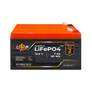 Аккумулятор LogicPower LiFePO4 12,8V - 7Ah (90Wh) 23854 фото 1