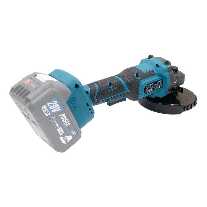 Аккумуляторная угловая шлифовальная машина PROFI-TEC PGA202 POWERLine (без аккумулятора и зарядного устройства, кейс) фото 3