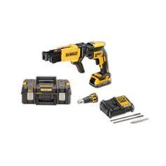 Шурупокрут акумуляторний DeWALT, XR Li-Ion 18 В 1.7Аг, безщітковий, крутний момент жорсткий / м'який: 30/5 Нм, 0-4400 об/хв, вага 1.08 кг, 1 акумулятор, зарядний пристрій, валіза TSTAK фото 1