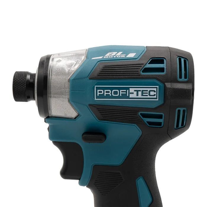 Акумуляторний імпульсний гвинтоверт PROFI-TEC PID1820BL (20 В, безщітковий двигун, 180 Нм, хвостовик 1/4&Prime;) 2&times;PT2020MP (2.0 Аг), ЗП BC20V, Кейс фото 4