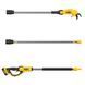 Ножиці садові - секатор зі штангою DeWALT, 18В XR Li-lon 5 Аг, довжина інструменту до 3-х метрів, діаметр різу гілок до 38 мм, вага без акумулятора 3.3 кг, 1 акумулятор, зарядний пристрій, картон