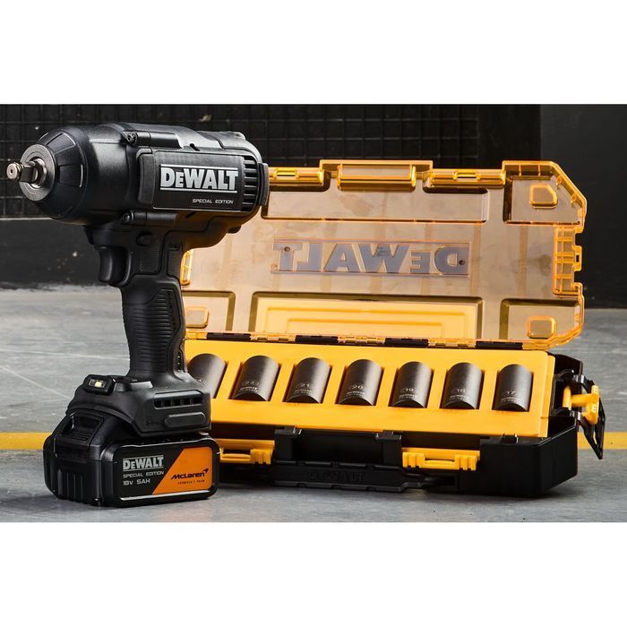 Набір ударних торцевих головок 1/2" McLaren DeWALT, головкі торцеві 17, 18, 19, 20, 21, 22, 24 мм., L= 78 мм., 7 шт. фото 2
