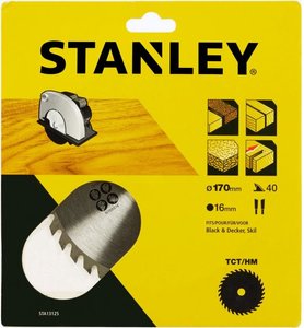 Диск пиляльний Stanley 170 x 16 мм (STA13125) фото 1
