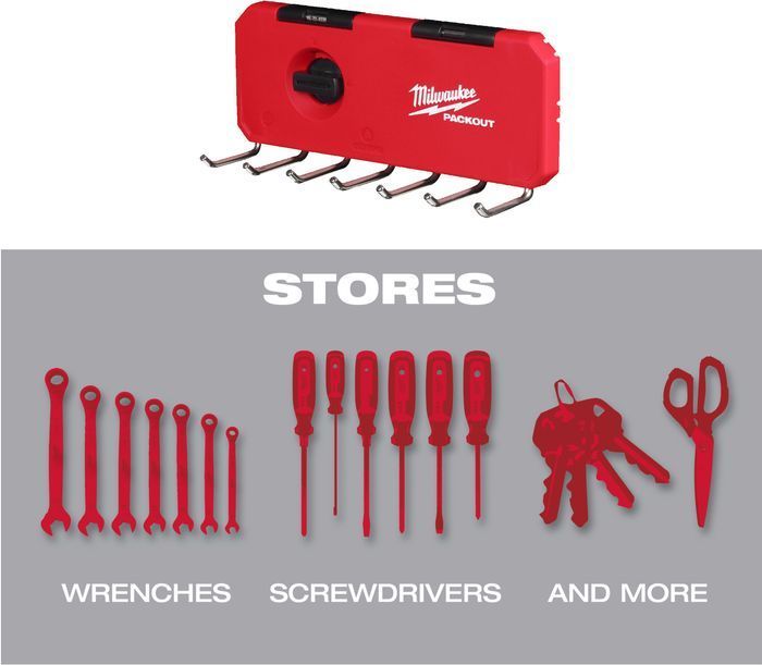 Держатель MILWAUKEE PACKOUT SMALL HOOK ROW 4932493384 фото 6