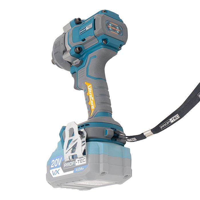 Акумуляторний гайковерт PROFI-TEC PPTW11020 (20 В, безщітковий двигун, 1100 Нм, хвостовик 1/2&Prime;) 2&times;PT2040EP (4.0 Аг), зарядне BC20, СУМКА фото 5