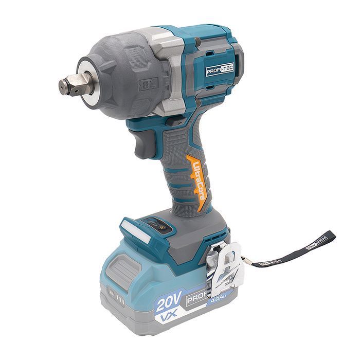 Акумуляторний гайковерт PROFI-TEC PPTW11020 (20 В, безщітковий двигун, 1100 Нм, хвостовик 1/2&Prime;) 2&times;PT2040EP (4.0 Аг), зарядне BC20, СУМКА фото 4