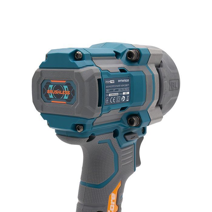 Акумуляторний гайковерт PROFI-TEC PPTW11020 (20 В, безщітковий двигун, 1100 Нм, хвостовик 1/2&Prime;) 2&times;PT2040EP (4.0 Аг), зарядне BC20, СУМКА фото 9