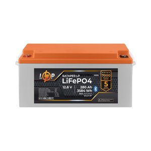 Аккумулятор LogicPower LiFePO4 12,8V - 280 Ah (3584Wh) (BMS 200A/100А) пластик Smart BT 30353 фото 1