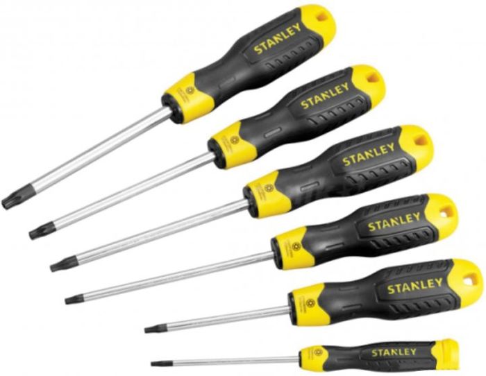 Набор отверток CushionGrip, 5 штук, Torx: №: TT5, TT6, TT8, TT10, TT15 STANLEY STHT2-65156 фото 1