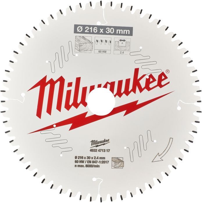 Пильний диск PFTE MILWAUKEE, O216/30мм, 48 зуб. фото 3