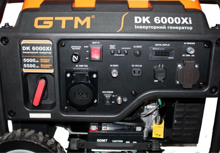 Инверторный генератор GTM DK6000Xi (34058) фото 4