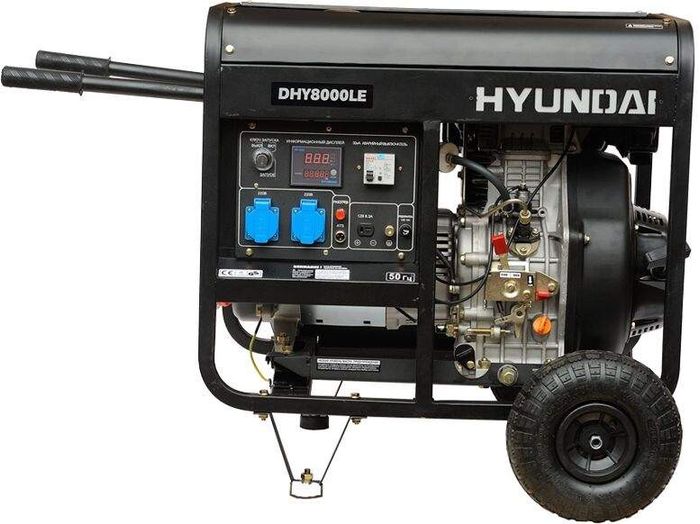 Дизельный генератор Hyundai DHY 8000LE фото 2