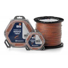 Волосінь хрест кручена оранжево-чорна Husqvarna Whisper Twist 2.4 мм, 12 м (5976691-20) фото 1