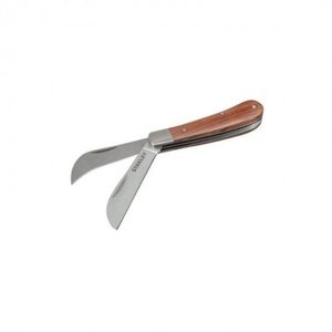 Нож для электрика складной с деревянной рукояткой и двумя лезвиями, длина лезвий 70 мм STANLEY STHT0-62687 фото 1