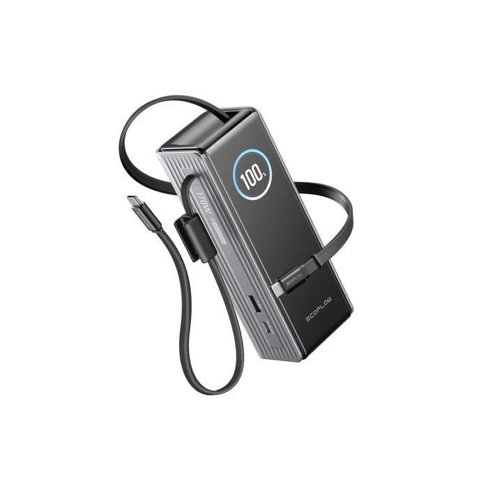 Павербанк EcoFlow RAPID Power Bank з кабелями 25000mAh сріблястий фото 5