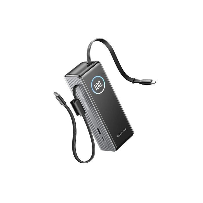 Павербанк EcoFlow RAPID Power Bank з кабелями 25000mAh сріблястий фото 4