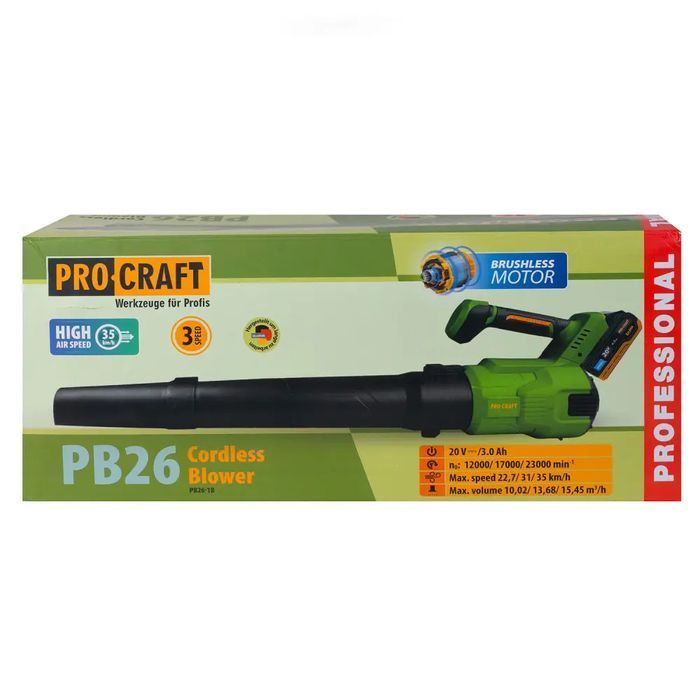 Аккумуляторная воздуходувка Procraft PB26 (без АКБ и зу) фото 19