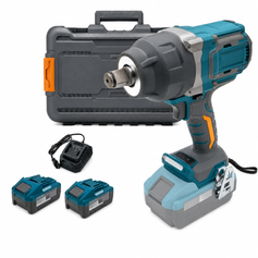Акумуляторний гайковерт PROFI-TEC PPTW20020 (20 В, безщітковий двигун, 2000 Нм, хвостовик 3/4&Prime;) 2хPT2080VXmax, зарядне QBCD20/4 quick, Кейс фото 1